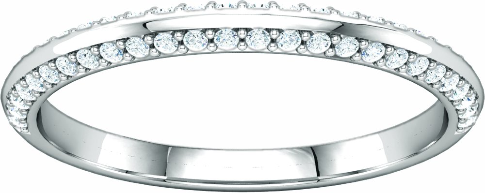 14K White 1/5 CTW Natural Diamond Band