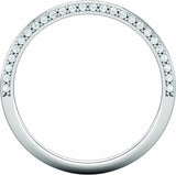 14K White 1/5 CTW Natural Diamond Band