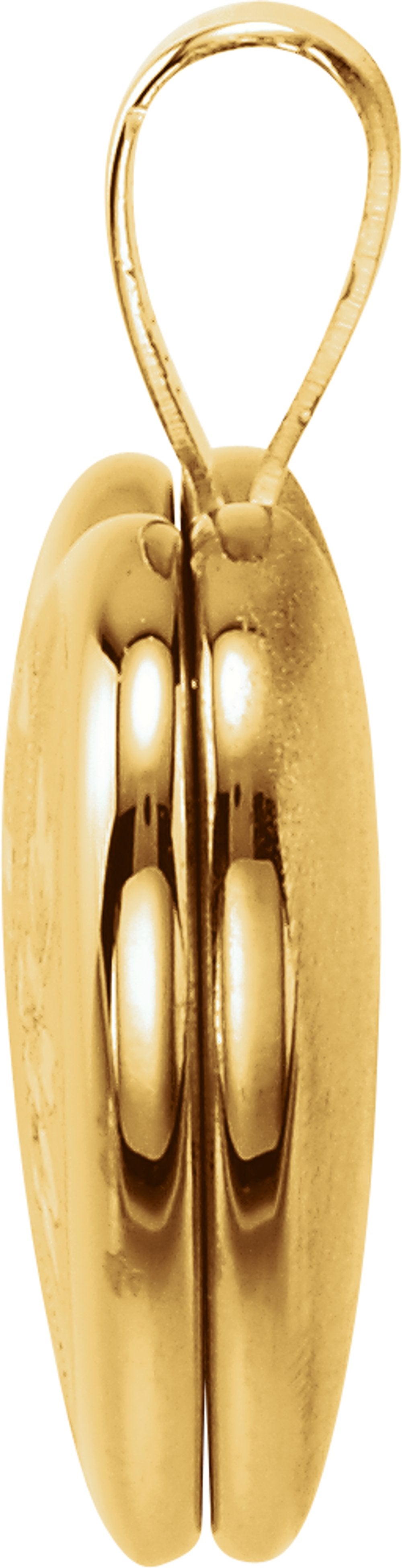 Gold-Plated Sterling Silver Enamel Cross Heart Locket 