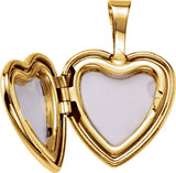 14K Yellow Gold-Plated Sterling Silver Heart Cross Locket