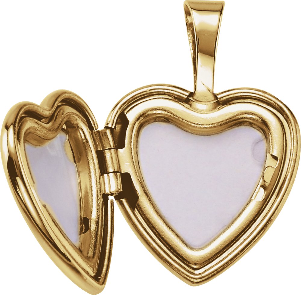 14K Yellow Gold-Plated Sterling Silver Cross Heart Locket