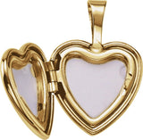 14K Yellow Gold-Plated Sterling Silver Cross Heart Locket