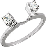 14K White Gold 1/3 CTW Natural Diamond Wrap-Style Enhancer