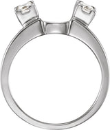 14K White Gold 1/3 CTW Natural Diamond Wrap-Style Enhancer