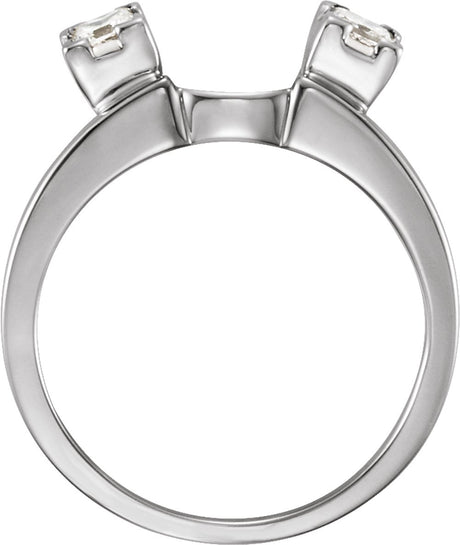 14K White Gold 1/3 CTW Natural Diamond Wrap-Style Enhancer