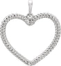 Sterling Silver Rope Heart Pendant 