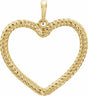 14K Yellow Gold Rope Heart Pendant