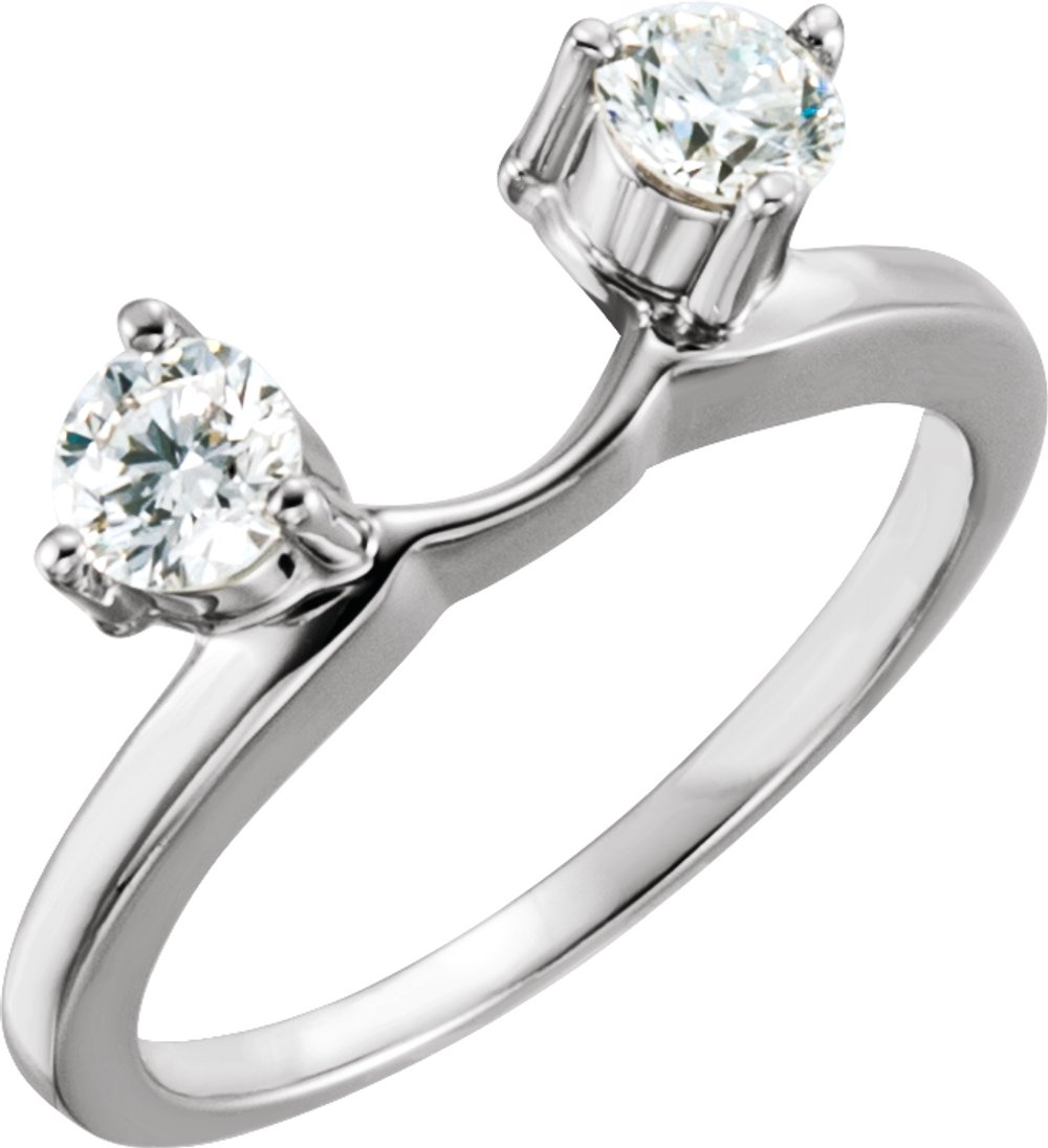14K White Gold 1/2 CTW Lab-Grown Diamond  Wrap-Style Enhancer
