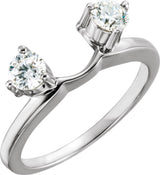 14K White Gold 1/2 CTW Lab-Grown Diamond  Wrap-Style Enhancer