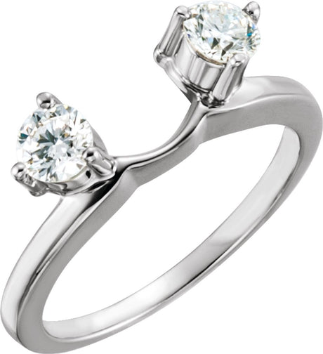 14K White Gold 1/2 CTW Lab-Grown Diamond  Wrap-Style Enhancer