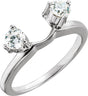 14K White Gold 1/2 CTW Lab-Grown Diamond  Wrap-Style Enhancer