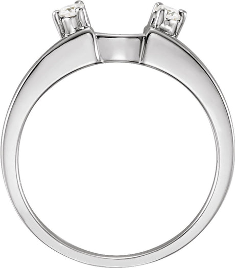 14K White Gold 1/2 CTW Lab-Grown Diamond  Wrap-Style Enhancer
