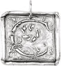 Sterling Silver Posh Mommy® Initial C Vintage-Inspired Pendant