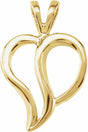 14K Yellow Gold Heart Pendant