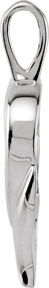 14K White Gold Heart Pendant