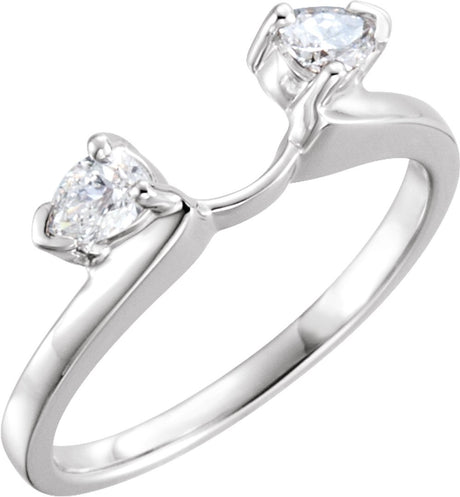 14K White Gold 1/5 CTW Lab-Grown Diamond  Wrap-Style Enhancer