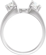 14K White Gold 1/5 CTW Lab-Grown Diamond  Wrap-Style Enhancer