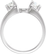 14K White Gold 1/5 CTW Lab-Grown Diamond  Wrap-Style Enhancer