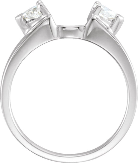 14K White Gold 1/5 CTW Lab-Grown Diamond  Wrap-Style Enhancer