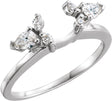 14K White Gold 1/3 CTW Lab-Grown Diamond Wrap-Style Ring
