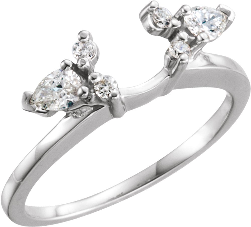 14K White Gold 1/3 CTW Lab-Grown Diamond Wrap-Style Ring