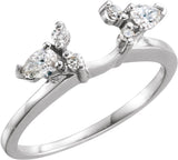 14K White Gold 1/3 CTW Lab-Grown Diamond Wrap-Style Ring