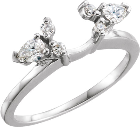14K White Gold 1/3 CTW Lab-Grown Diamond Wrap-Style Ring