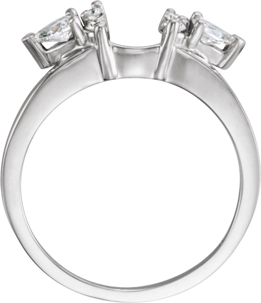 14K White Gold 1/3 CTW Lab-Grown Diamond Wrap-Style Ring