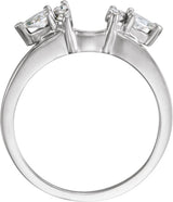 14K White Gold 1/3 CTW Lab-Grown Diamond Wrap-Style Ring