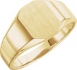 14K Yellow Gold 9x7 mm Octagon Signet Ring 