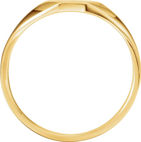 14K Yellow Gold 9x7 mm Octagon Signet Ring 