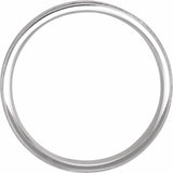 Continuum Sterling Silver 8 mm Milgrain Edge Comfort-Fit Flat Band Size 7