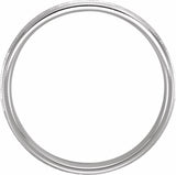 14K White Gold 5 mm Milgrain Comfort-Fit Flat Band Size 9