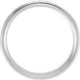 14K White 1/4 CTW Natural Diamond Double Milgrain Size 7
