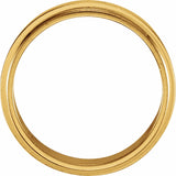 14K Yellow 5 mm Flat Stepped-Edge Band