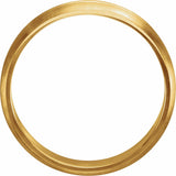 14K Yellow Gold 5 mm Grooved Comfort-Fit Half Round Band Size 8.5