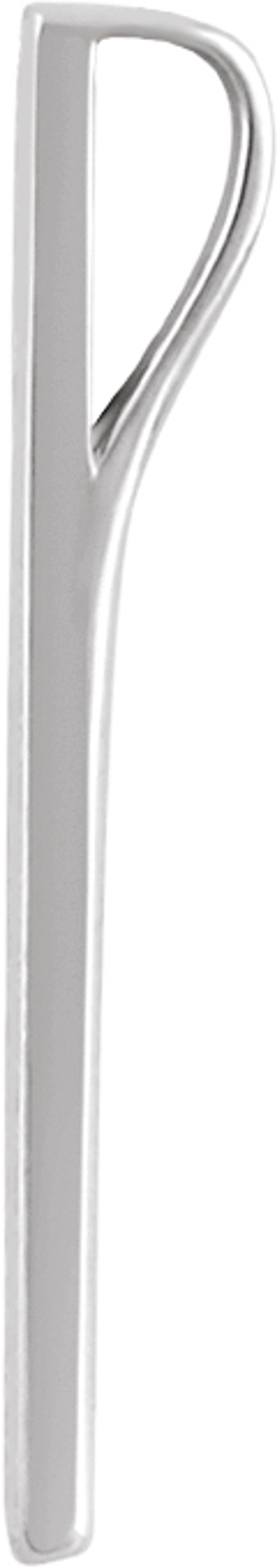 14K White 29.7x2.2 mm Bar Pendant