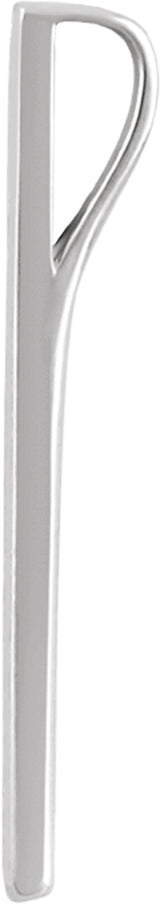 14K White 29.7x2.2 mm Bar Pendant