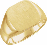 10K Yellow Gold 14 mm Signet Ring