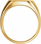 10K Yellow Gold 14 mm Signet Ring