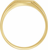 14K Yellow 10 mm Signet Ring