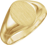 10K Yellow Gold Oval Signet Ring
