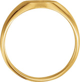 14K Yellow Gold Oval Signet Ring
