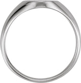 Sterling Silver 10x8 mm Oval Signet Ring