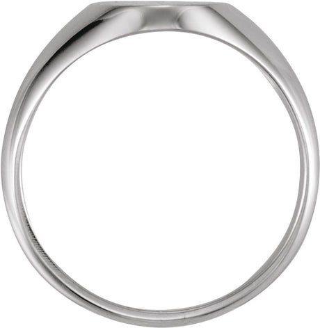 Sterling Silver 10x8 mm Oval Signet Ring