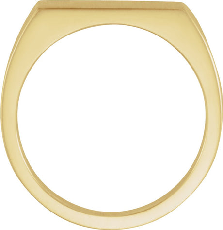 14K Yellow Rectangle Signet Ring