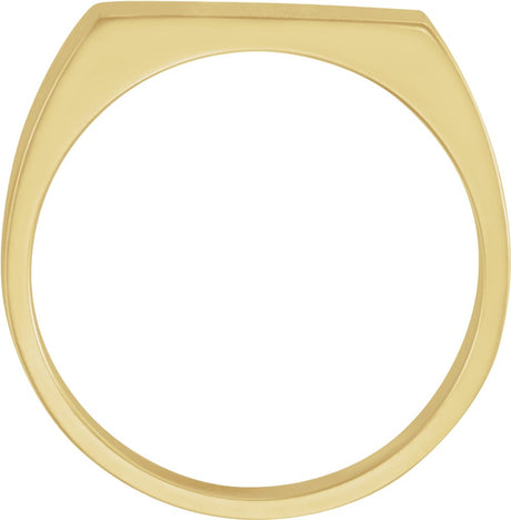14K Yellow Rectangle Signet Ring