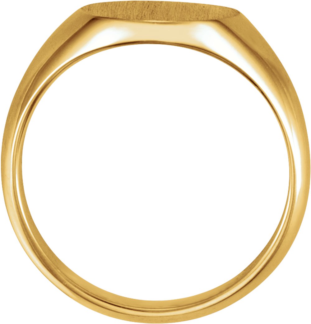 10K Yellow Oval Signet Ring