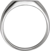 Sterling Silver 12x10 mm Oval Signet Ring