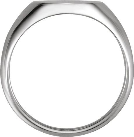 Sterling Silver 12x10 mm Oval Signet Ring